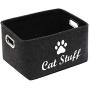 Geyecete Dog Apparel & Accessories/Dog Toys/Pet Supplies Storage Basket/Bin with Handles, Collapsible & Convenient Storage Solution for Office, Bedroom, Closet, Toys, Laundry