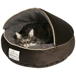 Floppy Ears Design Microfiber and Fleece Hooded Pet Bed