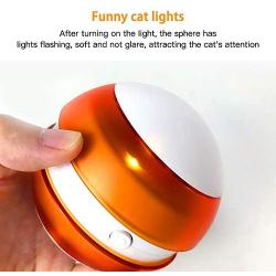 ZZK Creative Funny Cats and Dogs Toys Interactive Automatic Ball Tumbler Ball Automatically Funny cat Fishing Rod Rod and Tumbler Smart LED Flash Electric Toy cat