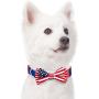 Blueberry Pet 6 Patterns Patriotic Spirits Flags Collection - American Flag, UK, France Bowtie Collars