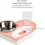 ALBOLET Heart-Shaped Cat Dog Water and Food Bowl, Double Cat Dog Bowl Pet Automatic Water Dispenser Detachable Cat&Dog Feeder Bowl No-Spill Pet Food Water Bowl for Cats and Small Dog ALBOLET Heart-Shaped Cat Dog Water and Food Bowl, Double Cat Dog Bowl Pet Automatic Water Dispenser Detachable Cat&Dog Feeder Bowl No-Spill Pet Food Water Bowl for Cats and Small Dog