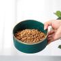 LIONWEI LIONWELI Ceramic Cat Dog Bowl Dish with Wood Stand No Spill Pet Food Water Feeder Cats Medium Dogs