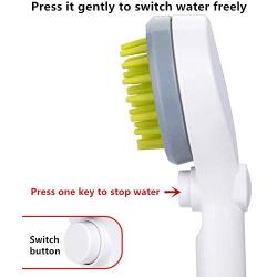 Esing Dog Shower Sprayer Head Attachment,Pet Combing Shower Sprayer,Water Sprinkler Massaging Brush for Dogs and Cats,Pet Grooming Bath Brush Bathing Tool