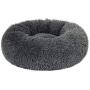 Lacher Donut Pet Bed Round Cushion Marshmellow Faux Fur Cuddler, Calming Fluffy Comfy Bed for Dog and Cat