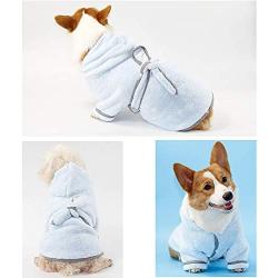 Pet Bathrobe, Dog Bath Towel Microfiber Fast Drying Super Absorbent Dog Pajamas with Hooded Dog Coats for Small Medium Dog Cat