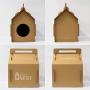 NEST Corrugated Cat Cardboard Pet House Tower Condo Apartment Pet Cat Furniture for Cats and Kittens Catnip Cave for Pets Kitties Cat Accessories Gingerbread Box House