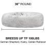 Zerohub Calming Dog Bed, Ultra Soft Faux Fur Donut Cuddler Dog Bed with Anti-Slip & Waterproof Base, Machine Washable Round Pet Bed for Small Medium Dogs and Cats (Multiple Sizes)