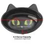 PetRageous 10011 Oval Frisky Kitty Stoneware Cat Bowl 5.5-Inch Wide and 1.5-Inch Tall Saucer with 5.3-Ounce Capacity and Dishwasher Safe is Great for Cats, Black PetRageous 10011 Oval Frisky Kitty Stoneware Cat Bowl 5.5-Inch Wide and 1.5-Inch Tall Saucer with 5.3-Ounce Capacity and Dishwasher Safe is Great for Cats, Black