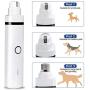 TDYNASTY DESIGN Dog Nail Grinder Quiet Electric Dog Nail Trimmer Kit for Dogs & Cats, 3 in 1 Pet Trimmer, Multi-Function Painless Pet Paws Grooming Smoothing Clipper, Portable & Rechargable