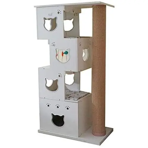 Wood Cat Climbing Frame Cat Tower Tree Multi-Layer Cat House Comfortable Cat Activity Centre Four Seasons Universal Run-anmy0716 Wood Cat Climbing Frame Cat Tower Tree Multi-Layer Cat House Comfortable Cat Activity Centre Four Seasons Universal Run-anmy0716