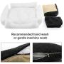 Hollypet Pet Bed, Self-Warming Bed for Cat and Small Medium-Sized Dog Puppy Rectangle Plush Sofa, Dark Gray