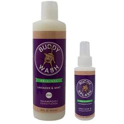 Buddy Wash Shampoo and Conditioner Plus Spritz Lavender Mint Dog Grooming Bundle (4-16 Ounces)