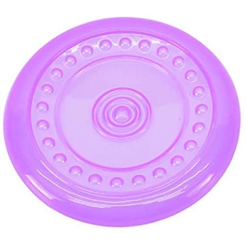 Dog Frisbee TPR, Lightweight and Durable, Flying Disc for Outdoor Camp Toys, Beach Pool, School Playground, Birthday Gift,Purple,23cm