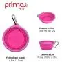 Prima Pets Collapsible Silicone Food & Water Travel Bowl with Clip for Dog and Cat, Small (1.5 Cups) & Large (5 Cups) Prima Pets Collapsible Silicone Food & Water Travel Bowl with Clip for Dog and Cat, Small (1.5 Cups) & Large (5 Cups)