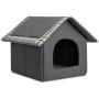 Hollypet Cozy Pet Bed Warm Cave Nest Sleeping Bed Puppy House for Cats and Small Dogs, Gray
