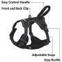 ANWA Dog Walking Harness No Pull, Adjustable Pet Reflective Soft Vest, Durable Dog Harness Control Handle Large Black