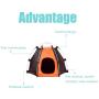 Wohenmang Small Animal Activity Toy Pop-up Tent, Outdoor Waterproof Pet House, Dog Nest Tent Cabin, Portable Pet Tent for Small Dog Cat, Blue+Orange, 27.2 x 21.7 x 20.9inches