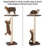 PetFusion Ultimate Cat Window Climbing Perch 45” Tall (Tree Sisal Scratching Posts, Modern Design Simply Suctions to Window. (Easy to Assemble) 1 Year Warranty for Manufacturer Defects