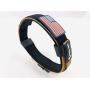 ZeusTacK9 Tactical Dog Collar K9 Pet Dogs - 1.5 Inch Wide Heavy Duty Military Style Dog Collars Metal Buckle Quick Release USA Flag Patch - Control Handle for Handling Training