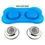 Sequoialake Dog Bowls with Anti-Overflow and Anti-Skid Silicone Dog Food Mat, Stainless Steel Feeder Easy to Clean for Small Medium Large Dogs Cats Pets