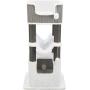 Royal Pet Club Lucano Cream/Gray Cat Tower with Scratching Posts, Condo, Hammock, Platform, Removable Cushions, Dangling Pom-Poms (44722)