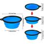 Collapsible Dog Bowl, 3 Pack Portable Pet Cat Feeding Watering Dish with Lids, Expandable Pet Feeding Watering Cup Dish for Walking, Kennels & Camping