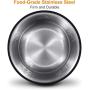 Vikedi Stainless Steel Dog Bowls for Medium/Large Dog, 40 Oz Stainless Steel Bowls with Anti-Skid Rubber Base for Food or Water Bowls, Pets Dog Feeder Bowl Dog Dish Reduce Spill, Set of 2