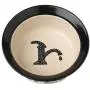 PetRageous 10184 Pooch Basics Stoneware Dog Water Bowl with 2-Cup Capacity 6-Inch Diameter 2.5-Inch Tall for Small and Medium Dogs and Cats, Black and Natural PetRageous 10184 Pooch Basics Stoneware Dog Water Bowl with 2-Cup Capacity 6-Inch Diameter 2.5-Inch Tall for Small and Medium Dogs and Cats, Black and Natural