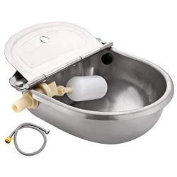 CPROSP Automatic Cow Drinking Water Bowl with Pipe Hose Stainless Steel Pet Supplies 1/2'' M20/20mm Thread