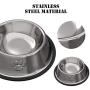 Rapsrk Stainless Steel Dog Cat Bowls for Small/Medium/Large Dogs,Cat Kitten Rabbit Dish with Rubber Base , Pets Feeder Bowl and Water Bowl Perfect Choice (4Pack)