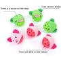 ocijf179 Cat Toy 3Pcs Frog Pig Shape Plush Bell Hollow Out Round Ball Cat Kitten Interactive Toy - Pink Pig