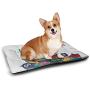 DayDayFun Cartoon Pet Mat for Crate Image of Big Gorilla Like as Professional Athlete Bodybuilding Gym Animal Pet Mats for Food and Water Black White Grey