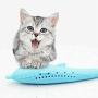 Studyset Catnip Toys Pets Pillow Chew Bite Supplies,Soft Silicone Mint Fish Shape Cat Toothbrush Chew Toy Automatic Cat Teaser