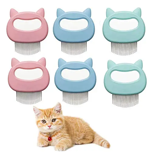 Tanlee 6 Pieces Cat Comb Pet Hair Removal Comb Cat Massage Comb Pet Hair Shedding Brush Pet Fur Grooming Brush for Cats and Dogs Tanlee 6 Pieces Cat Comb Pet Hair Removal Comb Cat Massage Comb Pet Hair Shedding Brush Pet Fur Grooming Brush for Cats and Dogs