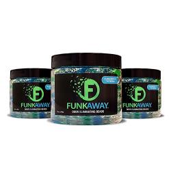 FunkAway - FABE12/3 Odor Eliminating Beads, 12 oz (Pack of 3)| Supercharged Odor Absorbing Beads for The House, Car, or Gym | Eliminate Smoke, Pet, and Bathroom Odors | Long Lasting