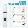 soieho 3 in 1 Dog Nail Grinder Pet Nail Trimmer - Electric Rechargeable Nail Clippers, Pet Nail Grinder Painless Paw Hair Clipper Grooming & Smoothing for Small Dogs Cats