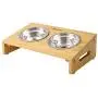 FEANDREA Raised Bowls, Bamboo Elevated Bowl Stand, 15° Tilt, Anti-Slip Design, with 2 Removable Stainless Steel Bowls, 3.9 Inches, for Small Dog, Cat, Natural UPRB001N01 FEANDREA Raised Bowls, Bamboo Elevated Bowl Stand, 15° Tilt, Anti-Slip Design, with 2 Removable Stainless Steel Bowls, 3.9 Inches, for Small Dog, Cat, Natural UPRB001N01