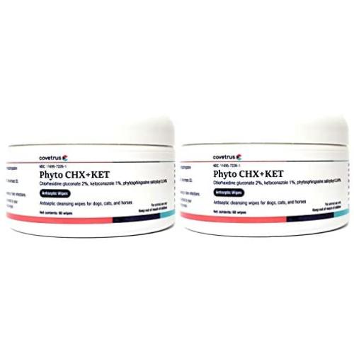 Henry Schein Phyto CHX+KET (Formerly PhytoVet CK) Wipes 60ct Two Pack