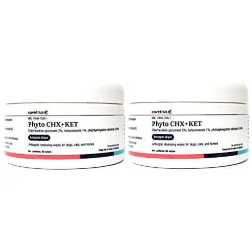 Henry Schein Phyto CHX+KET (Formerly PhytoVet CK) Wipes 60ct Two Pack