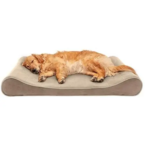 Furhaven Pet Dog Bed - Cooling Gel Memory Foam Faux Fleece and Chenille Soft Woven Traditional Sofa-Style Living Room Couch Pet Bed with Removable Cover for Dogs and Cats Furhaven Pet Dog Bed - Cooling Gel Memory Foam Faux Fleece and Chenille Soft Woven Traditional Sofa-Style Living Room Couch Pet Bed with Removable Cover for Dogs and Cats