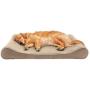 Furhaven Pet Dog Bed - Cooling Gel Memory Foam Faux Fleece and Chenille Soft Woven Traditional Sofa-Style Living Room Couch Pet Bed with Removable Cover for Dogs and Cats