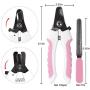 HaoDeng Dog Nail Clippers and Trimmer - with Quick Safety Guard to Avoid Over-Cutting Toenail - Grooming Razor Sharp Blades for Small Medium Large Breeds