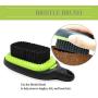 HONOMA Pin and Bristle Brush for Dogs Cats Grooming Comb, Pet Bath Massage Soft Rubber Bristles Brush Shampooing and Massaging,3 in 1 Cleans Shedding and Dirt for