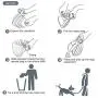 DHAWS Pooper Scooper, Portable Dog Pooper Scooper and Sanitary Dog Waste Pick Up, Pet Waste Cleaner with Bag Carabiner, Dog Leash Clip and 40PCS Thick and Strong Pet Waste Poop Bags (S)