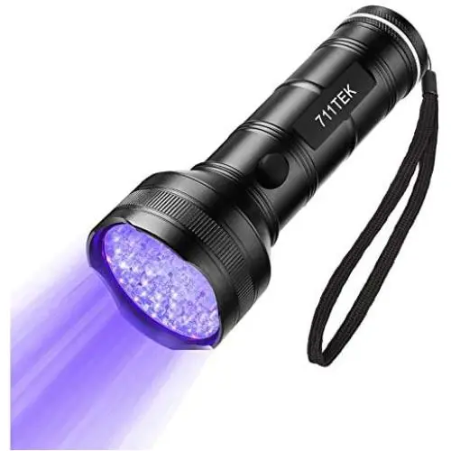 711TEK UV Flashlight Black Light, UV Lights 51 LED Matching with Pet Odor Eliminator, Ultraviolet Blacklight Pet Urine Detector for Dog Cat Urine, Dry Stains, Bed Bug (UV Flashlight)