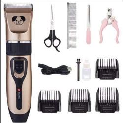 Crowndog Professional Dog Clipper Grooming Kit Low Noise USB Rechargeable Cordless Heavy Duty, for Small Medium Large Dog with Thick Fur Coat