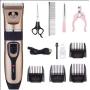Crowndog Professional Dog Clipper Grooming Kit Low Noise USB Rechargeable Cordless Heavy Duty, for Small Medium Large Dog with Thick Fur Coat