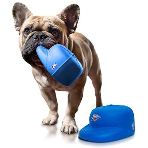 NAP CAP NBA Oklahoma City Thunder Team PlayCap Dog Chew & Squeak Toy, Blue (One Size)