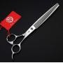 Purple Dragon 8.0 inch Dog Hair Cutting, Curved and Thinning Scissors Shear Pet Grooming Tool Kit