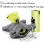 GOGO HUANG Dog Poop Waste Bag Holder Dispenser Portable Felt Cloth Pet Poop Bag Holder with 2 Rolls Earth-Friendly Doggie Poop Bags